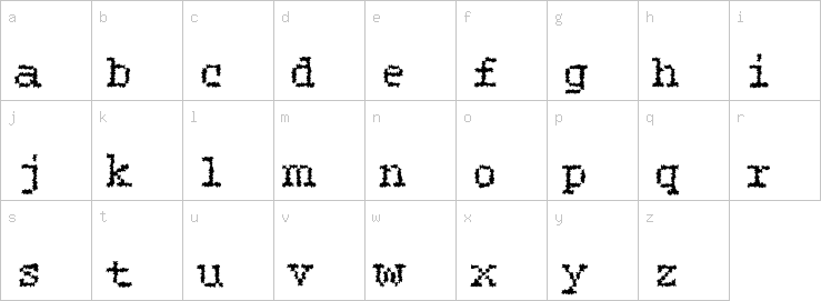 Lowercase characters