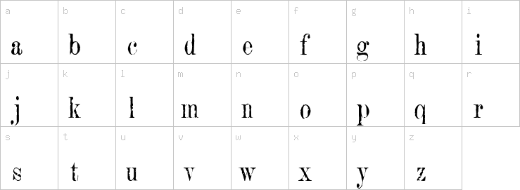 Lowercase characters