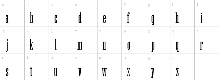 Lowercase characters