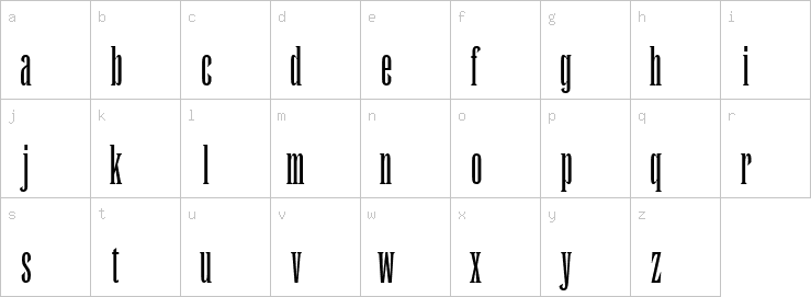 Lowercase characters