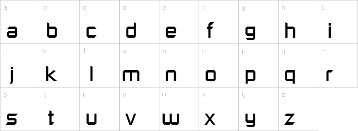 Lowercase characters