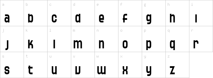 Lowercase characters