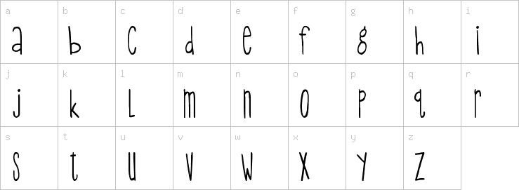 Lowercase characters