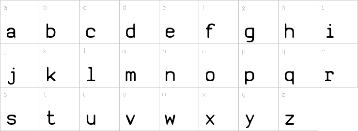 Lowercase characters