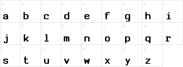 Lowercase characters