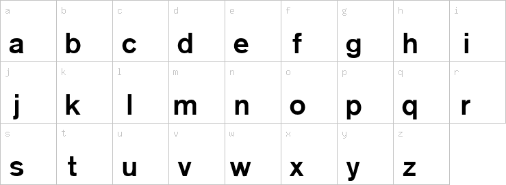 Lowercase characters