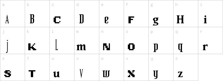 Lowercase characters