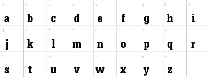 Lowercase characters