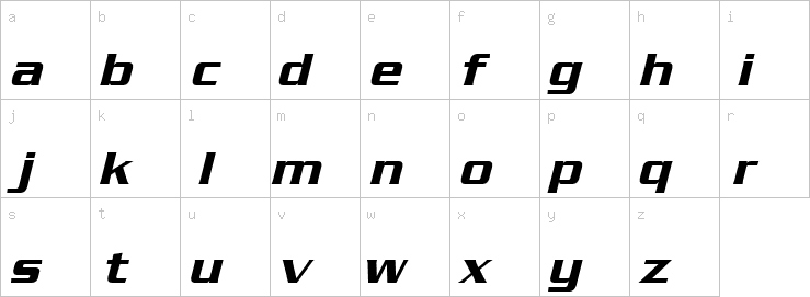 Lowercase characters