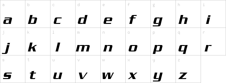 Lowercase characters