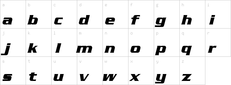 Lowercase characters