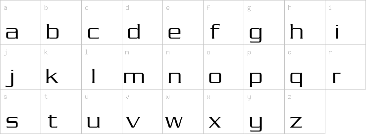 Lowercase characters