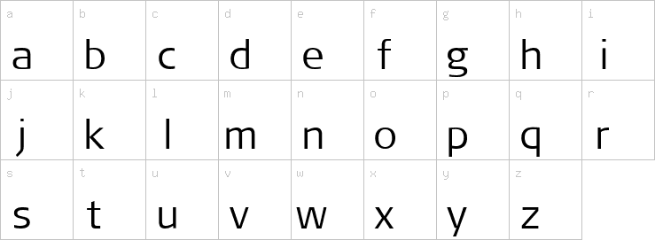 Lowercase characters