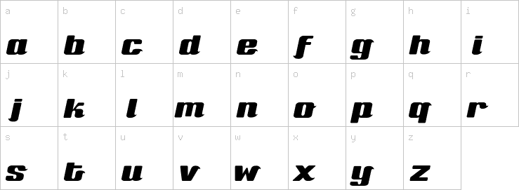 Lowercase characters