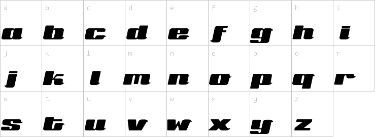 Lowercase characters