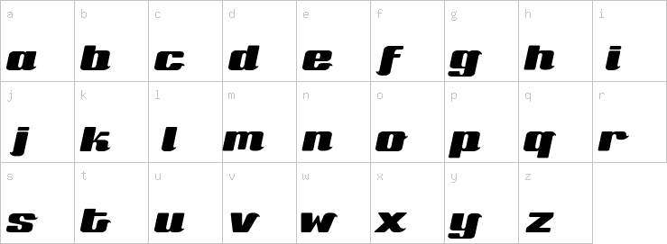 Lowercase characters