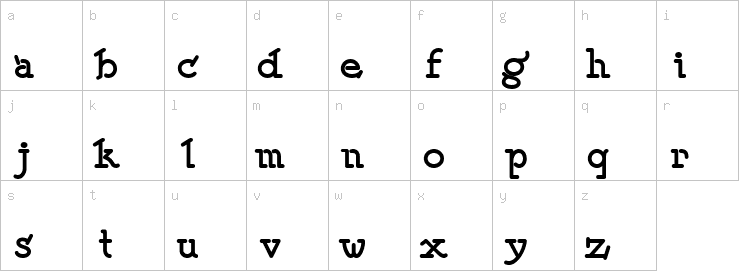 Lowercase characters