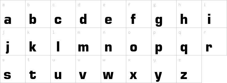 Lowercase characters