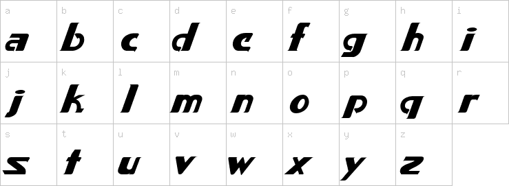 Lowercase characters