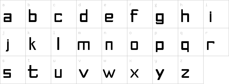 Lowercase characters