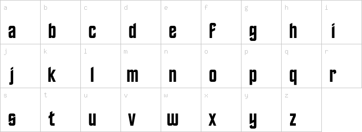 Lowercase characters