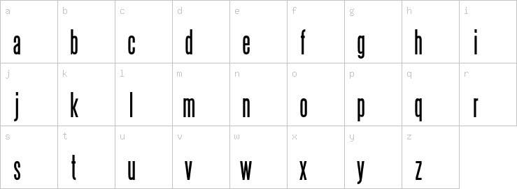 Lowercase characters