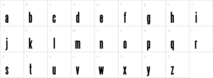 Lowercase characters