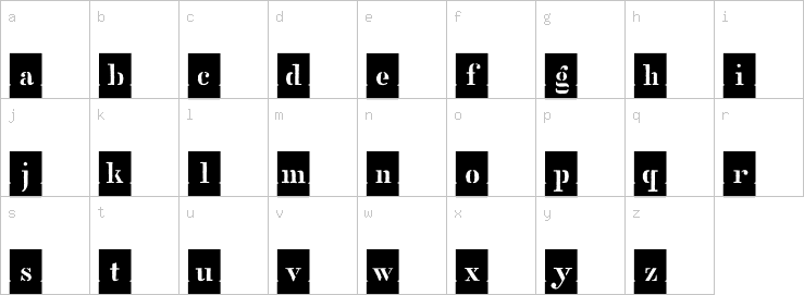 Lowercase characters