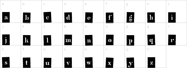 Lowercase characters