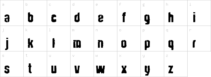 Lowercase characters