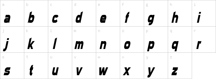 Lowercase characters