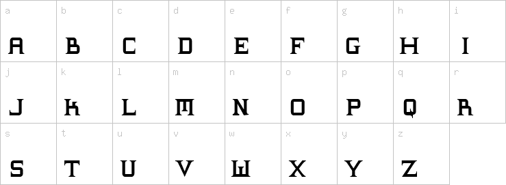 Lowercase characters