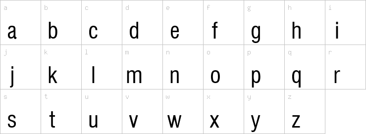 Lowercase characters