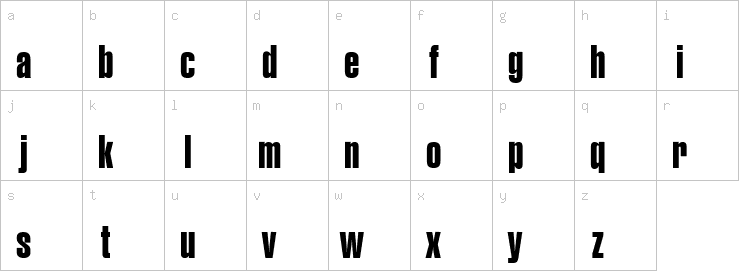 Lowercase characters