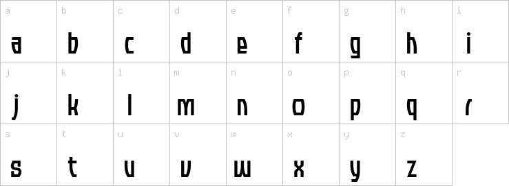 Lowercase characters