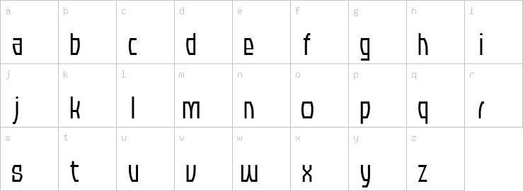 Lowercase characters