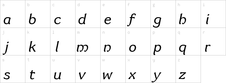 Lowercase characters