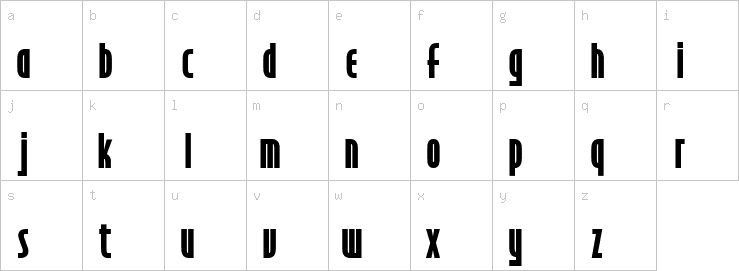 Lowercase characters