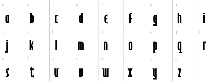 Lowercase characters