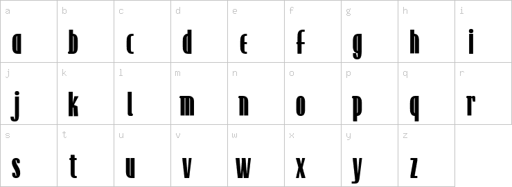 Lowercase characters