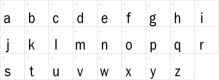 Lowercase characters