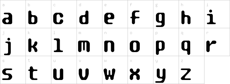 Lowercase characters