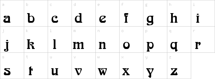 Lowercase characters