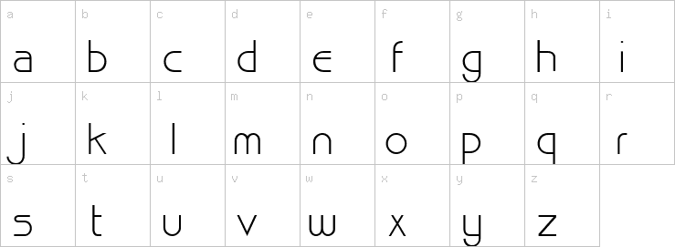 Lowercase characters