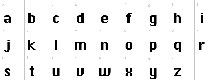 Lowercase characters