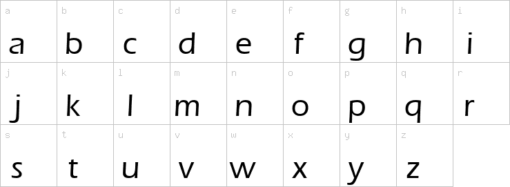 Lowercase characters