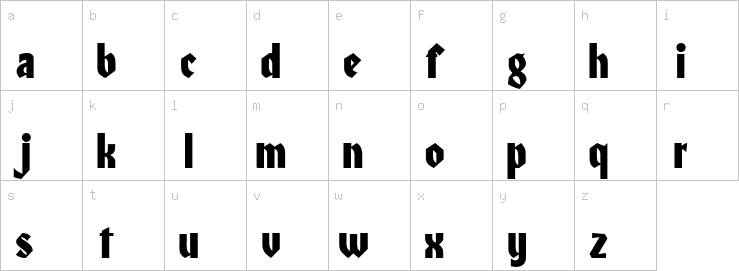 Lowercase characters