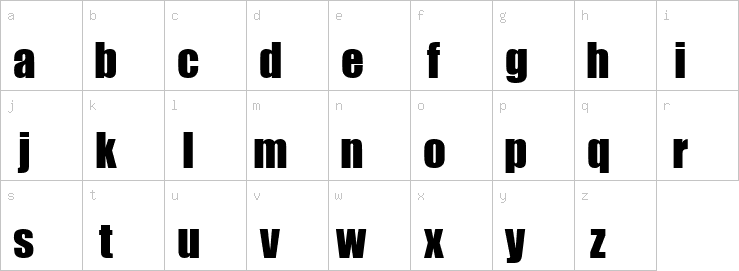 Lowercase characters