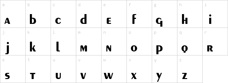 Lowercase characters