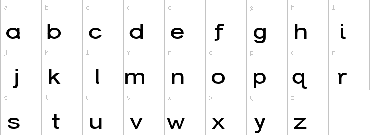 Lowercase characters